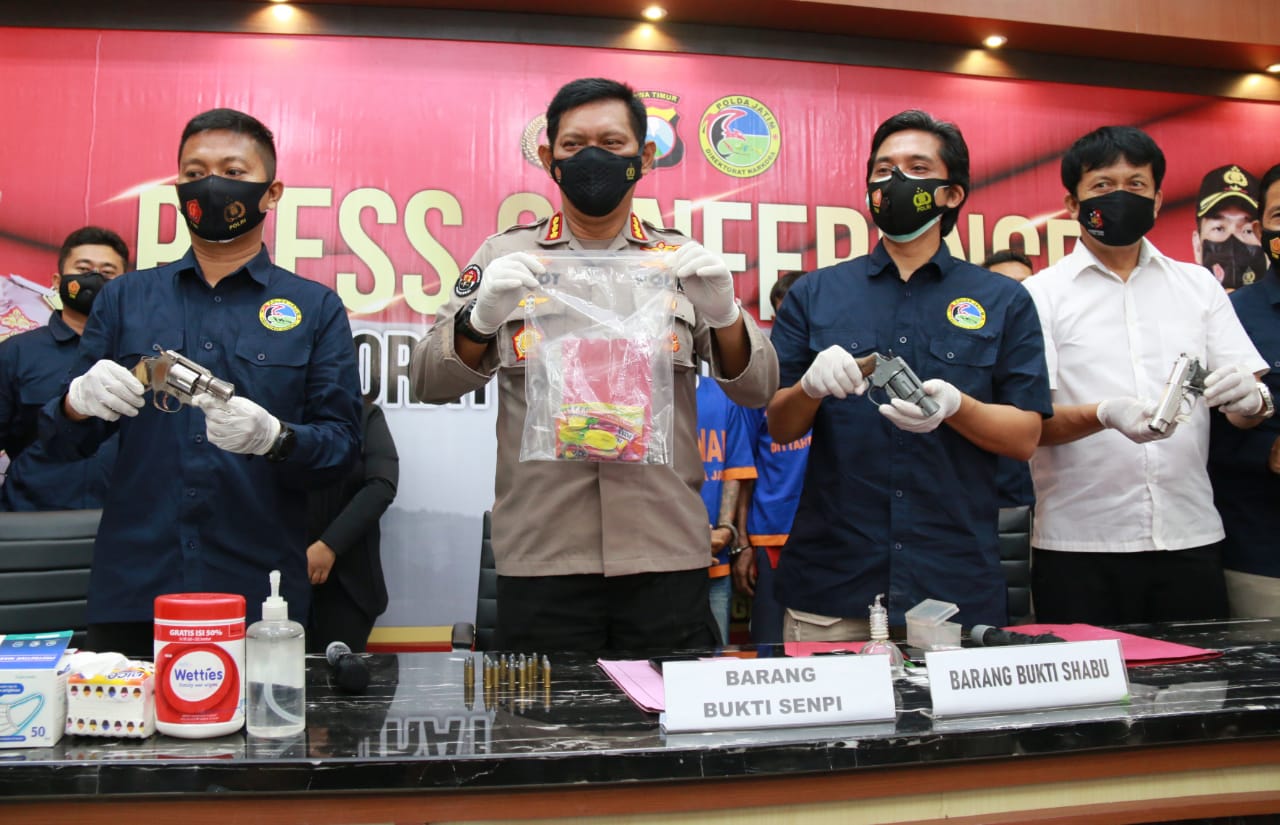 Pengedar Shabu Bersenjata Api Asal Jombang Ditangkap Ditresnarkoba Polda Jatim