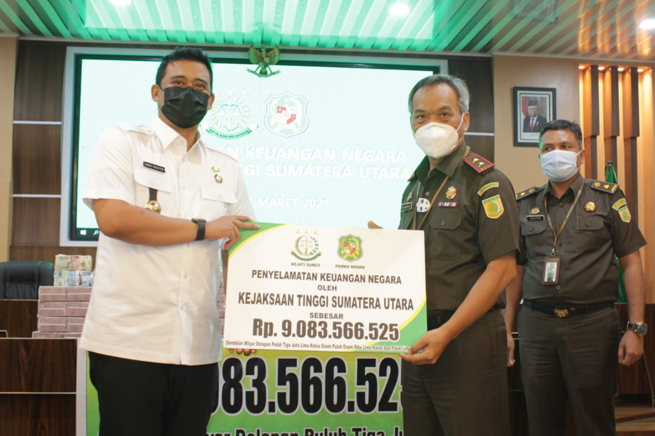 Kejati Sumut Kembalikan Kerugian Negara Rp 9 Milyar terkait perubahan fungsi Reiz Condo