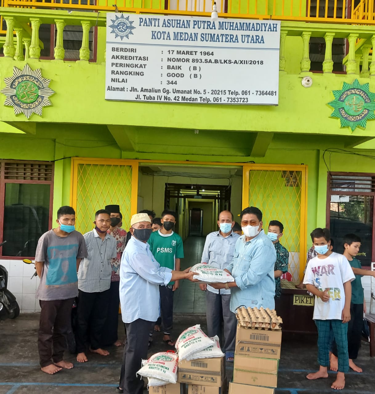 HUT KE 9 Harian SUMUT24 Berbagi Sembako ke Panti Asuhan,Â  Anto Genk : Kita Harus Peduli Sesama