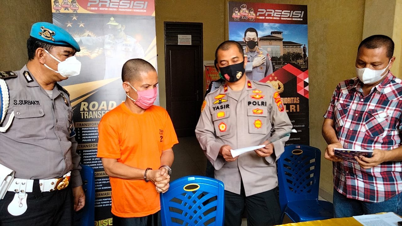 Tekab Polsek Sunggal Tangkap Oknum Guru Pencabul Anak Kandung