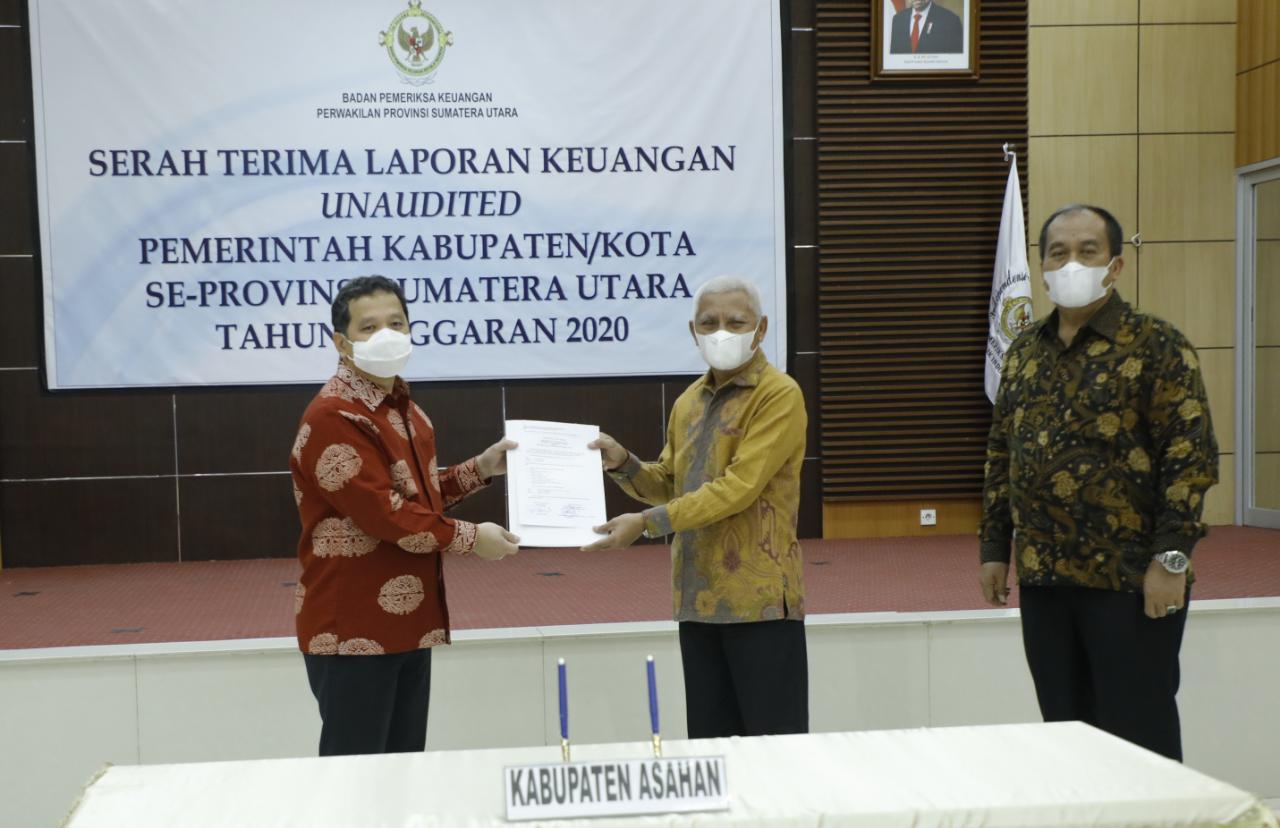 Bupati Asahan Serahkan Laporan Keuangan Pemerintah Daerah Tahun 2020 ke BPK