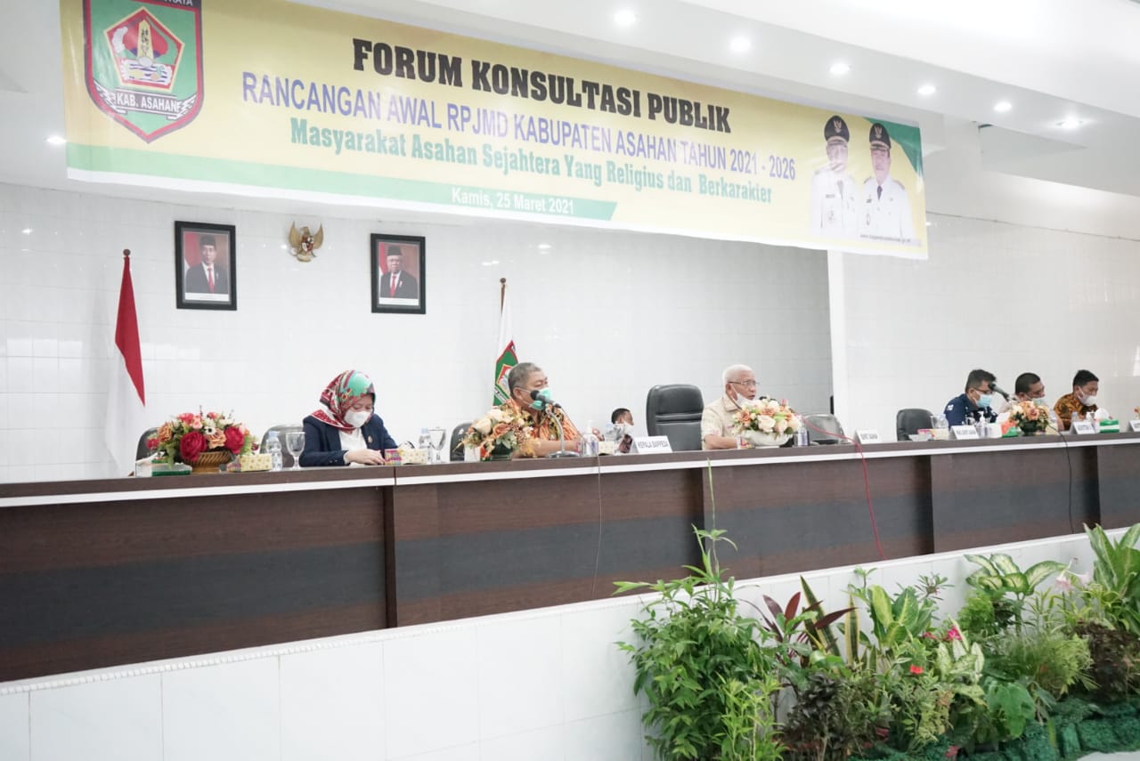 Bupati Asahan Buka Forum Konsultasi Publik Rancangan Awal RPJMD Kabupaten Asahan tahun 2021-2026