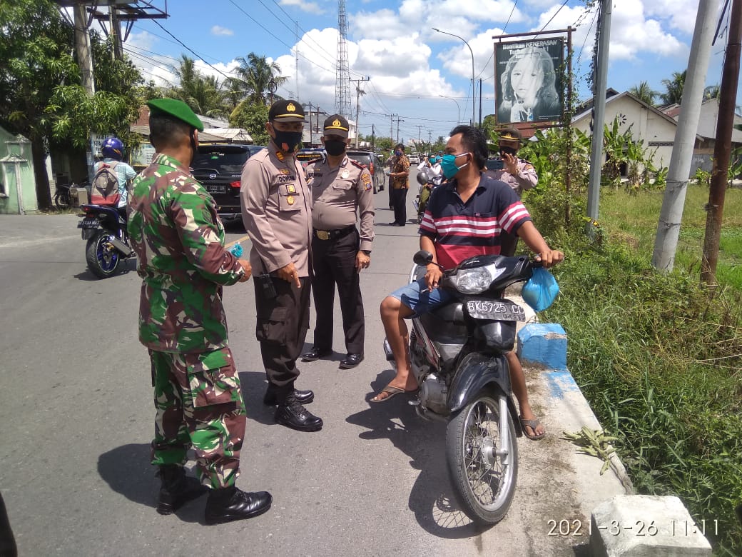 Kapolsek Beringin dan tiga pilar desa Tumpatan gelar operasi Yustisi
