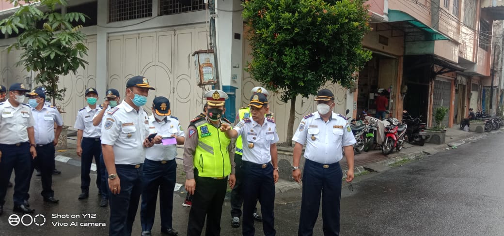 Sat Lantas Polrestabes Medan Meninjau Lokasi Kuliner Kesawan Square