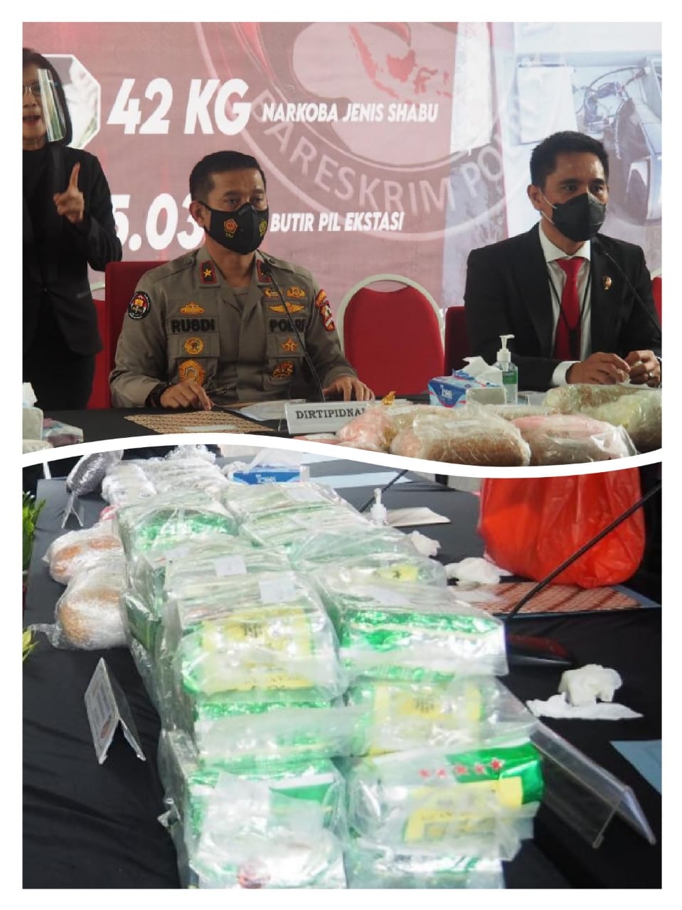 Bareskrim dan Bea Cukai Gagalkan Peredaran Narkotika, 42,3 Kg Shabu dan 85 Ribu Ekstasi Diamankan