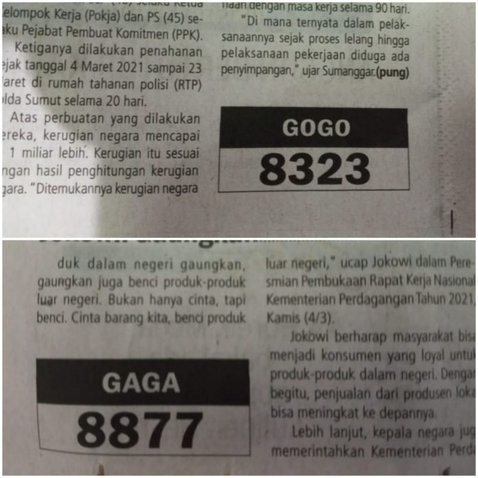 Masih Eksis, Polda Sumut Gempur Judi Jenis Baru Gaga dan Gogo