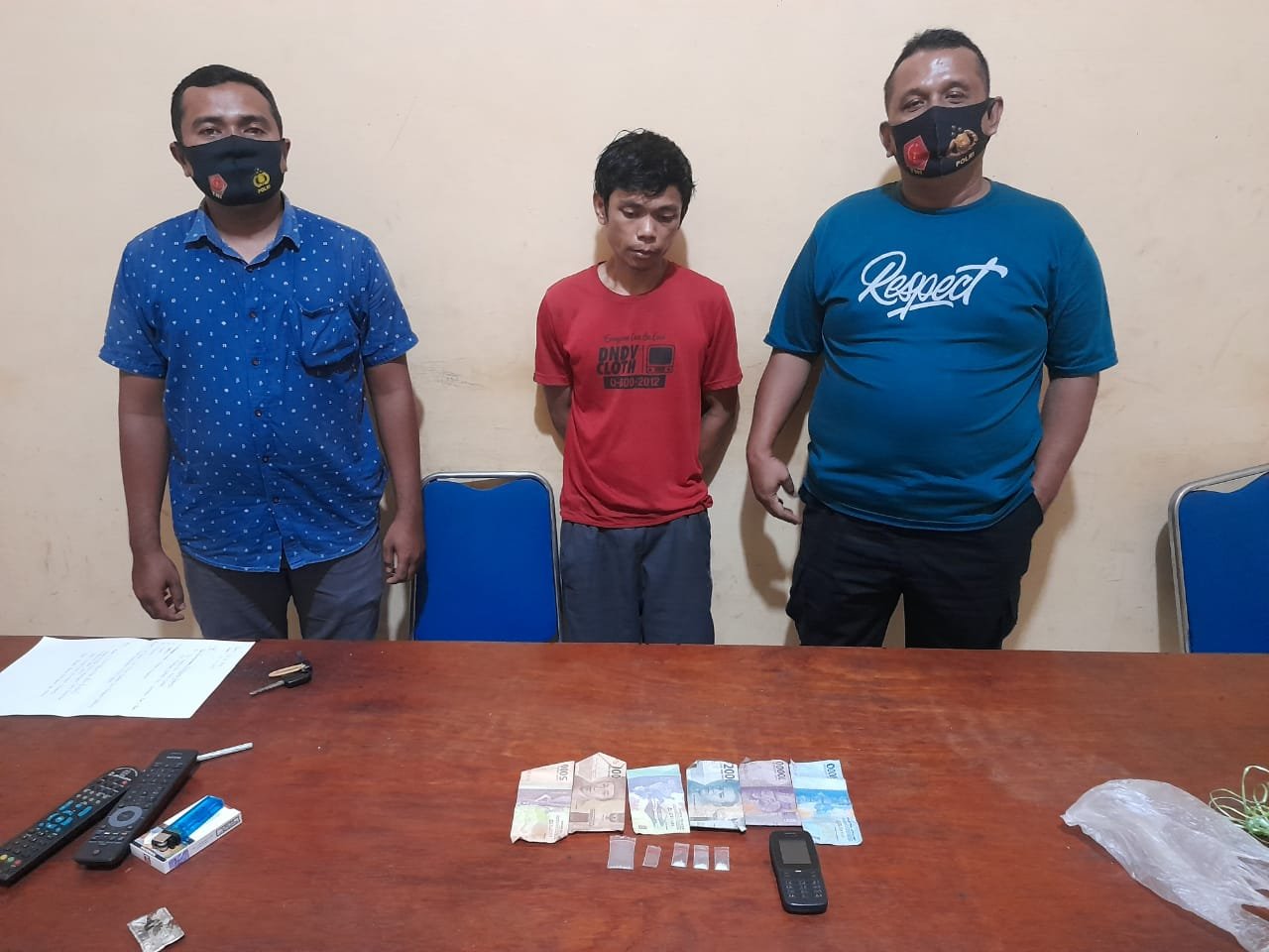 Polsek Bilah Hilir Amankan Pengedar Shabu Saat Menunggu Pembeli