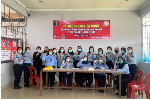 Minimalisir Penyalahgunaan Narkotika Rutan Perempuan Kelas II A Medan Lakukan Tes Urine