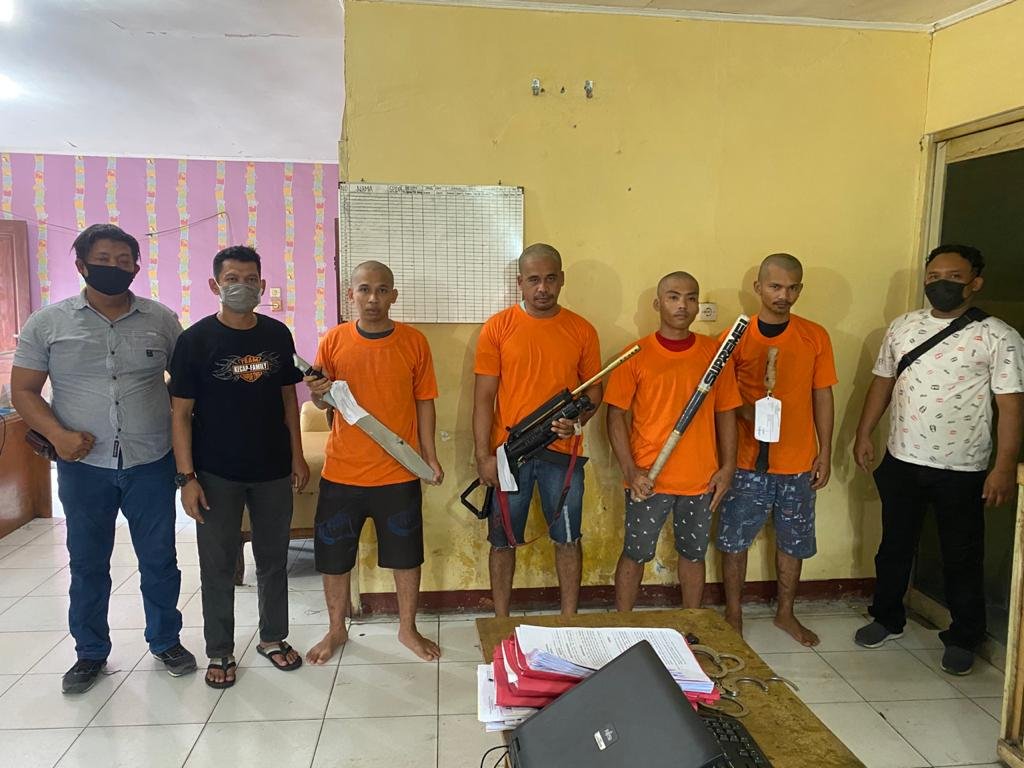 Tekab Polsek Pancur Batu Ringkus 4 Pelaku Pengeroyokan dan Pembunuhan Ginting