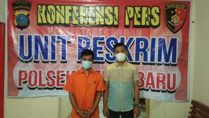 Reskrim Medan Baru Ringksu Kuli Bangunan, BB Shabu Rp50 Ribu Diamankan