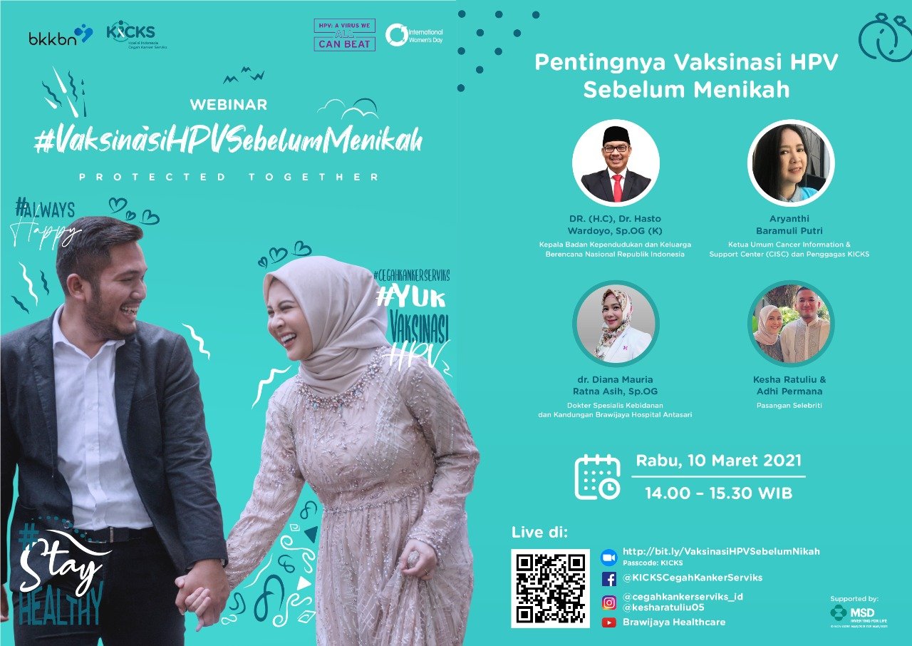 Kematian Akibat Kanker Serviks Meningkat Hampir 15%, Pasangan  Penting untuk Melakukan #VaksinasiHPVSebelumMenikah