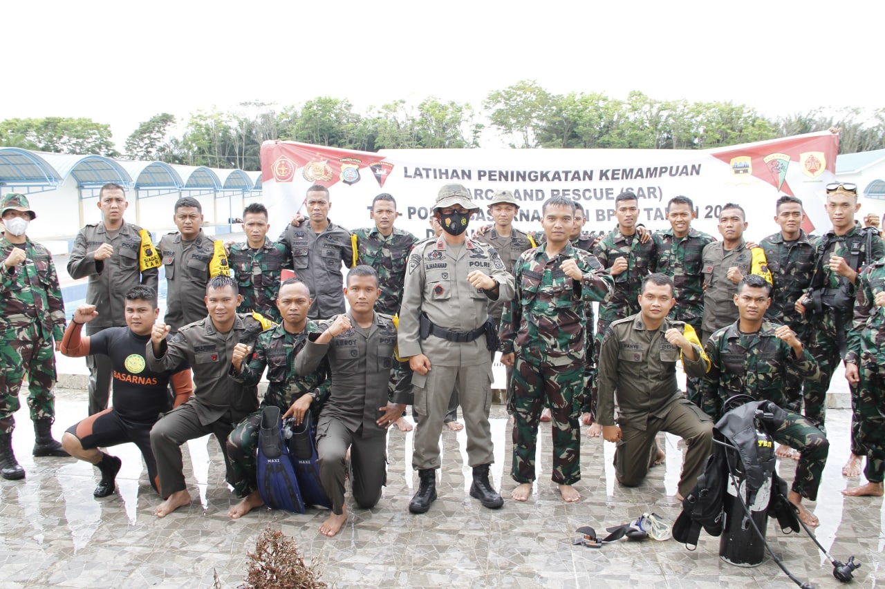 Sinergitas TNI-POLRI , Yonif 126/KC Latihan Simulasi Peningkatan Kemampuan Search And Rescue (SAR)