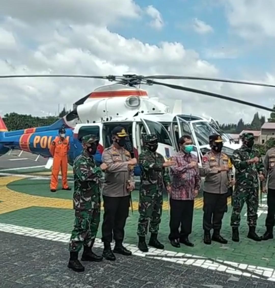 Kapolda Sumut Bersama Pangdam I/BB Patroli Melalui Helikopter Tinjau Gereja Katholik St Fransiskus Assisi BerastagiÂ 