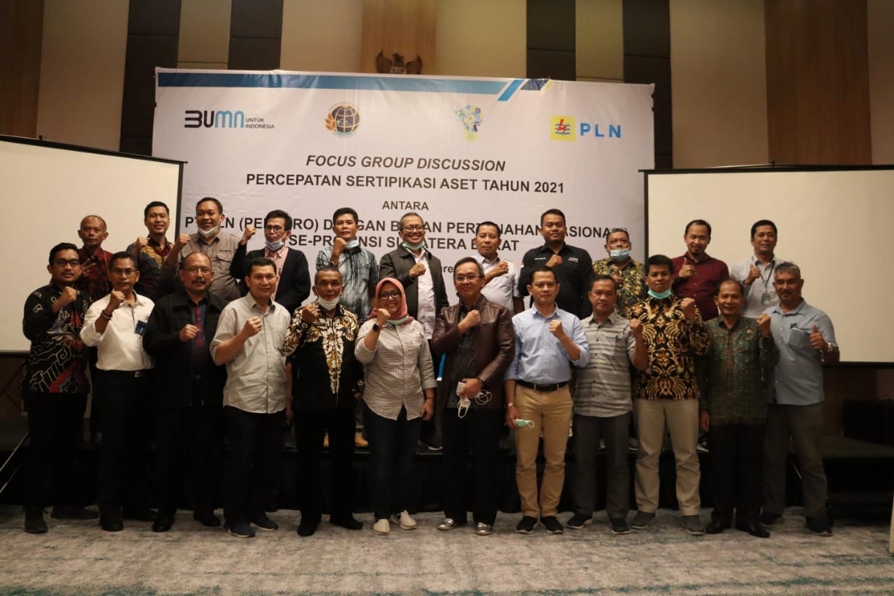 Percepatan Sertipikasi Aset 2021, PLN Regional dan BPN se Sumbar Gelar FGD