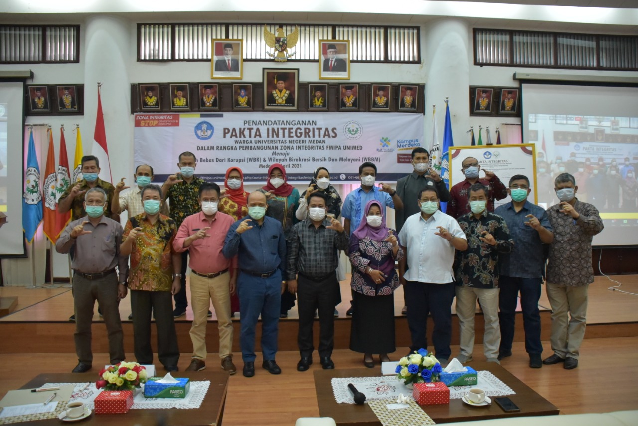 Rektor Unimed Dr Syamsul Gutom dan Jajarannya Tandatangani Fakta Integritas Untuk Komit Tidak Korupsi
