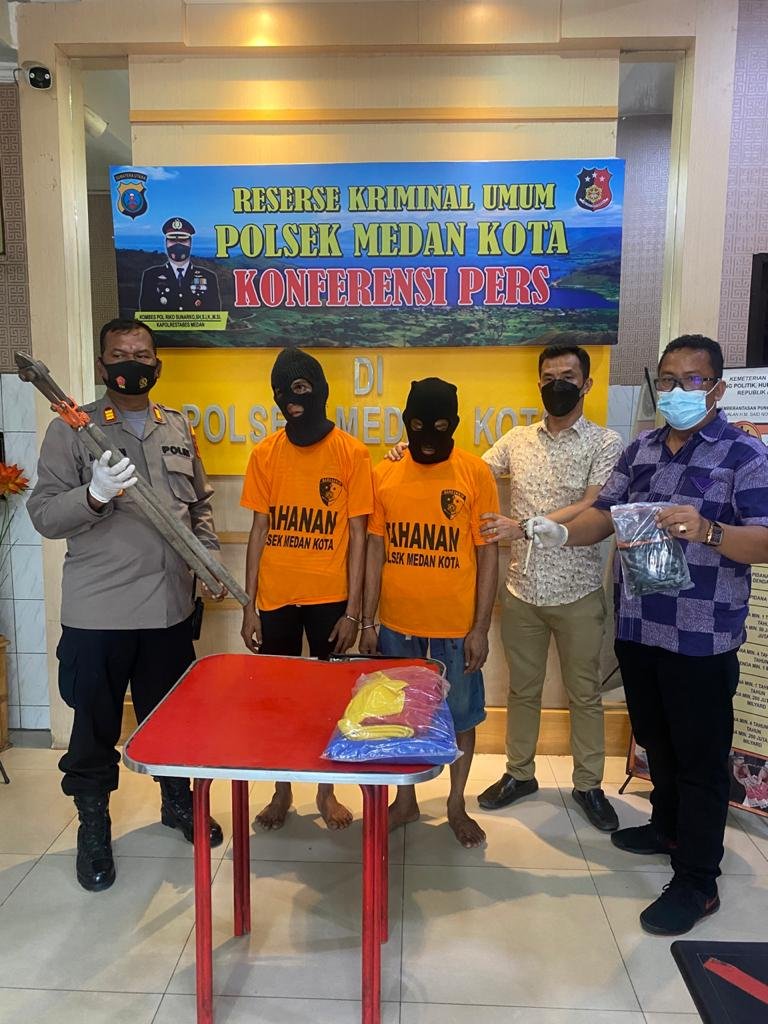 Tekab Polsek Medan Kota Lumpuhkan 1 dari 2 Pelaku Curat dengan Timah Panas