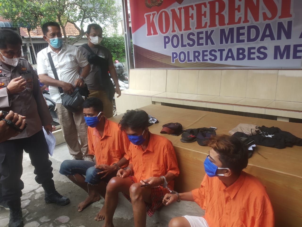 Tekab Polsek Medan Area Ringkus 3 Tersangka Pelaku Pencurian di Mesjid Muslim Denai