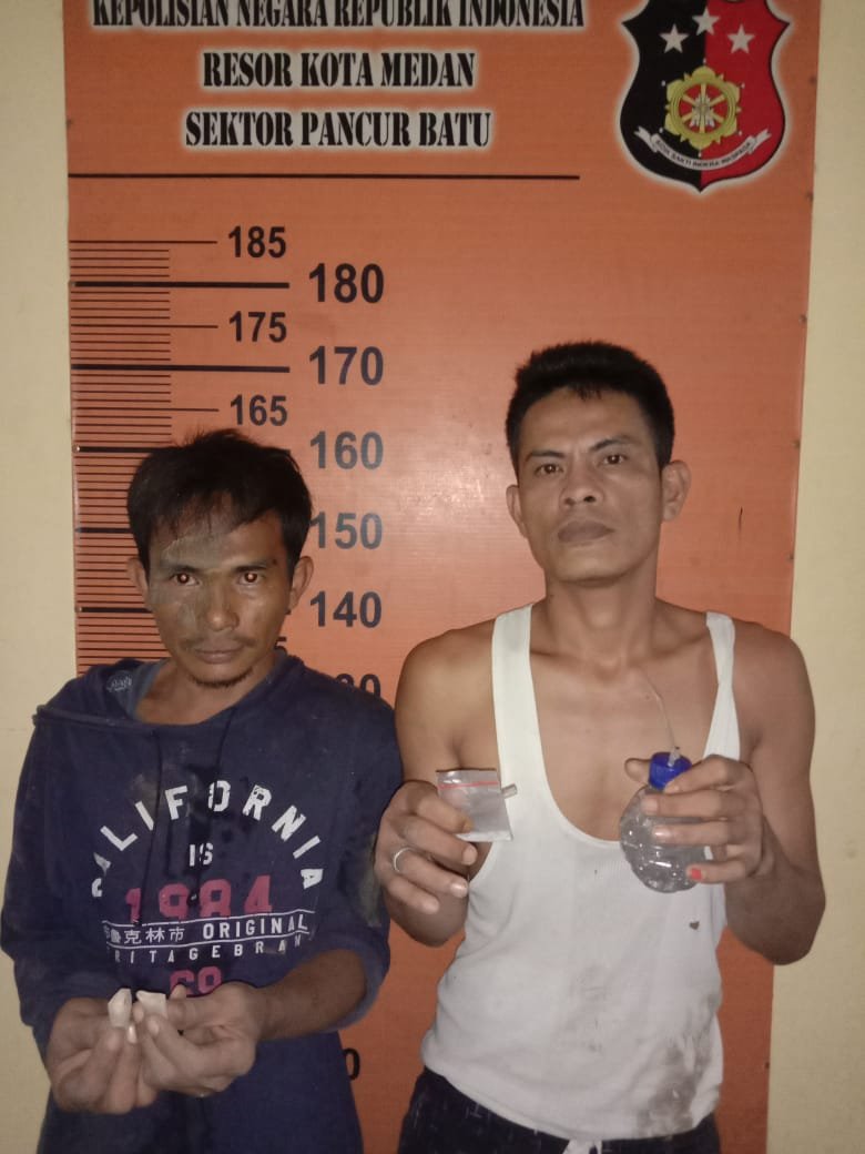 Polsek Pancur Batu Tangkap 2 Pria Pemilik Narkoba