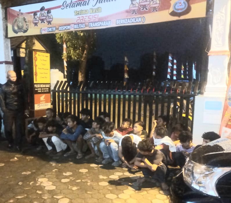 Rajawali Sabhara Polda Sumut Amankan 23 Remaja Terlibat Tawuran