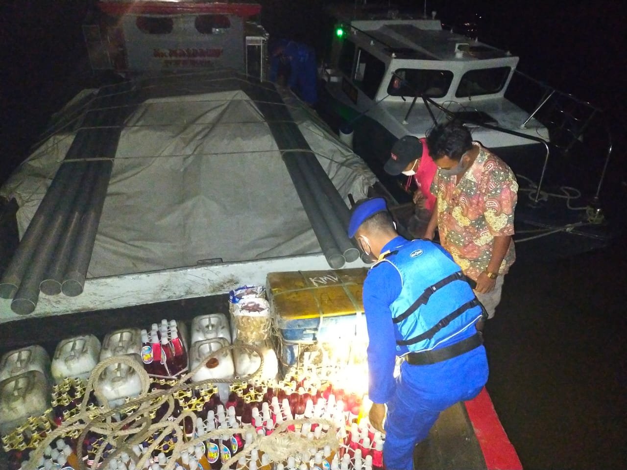 Sat Polair Polres Tanjung BalaiÂ Lakukan Tugas Pengawasan Perairan selama 1 x 12 Jam