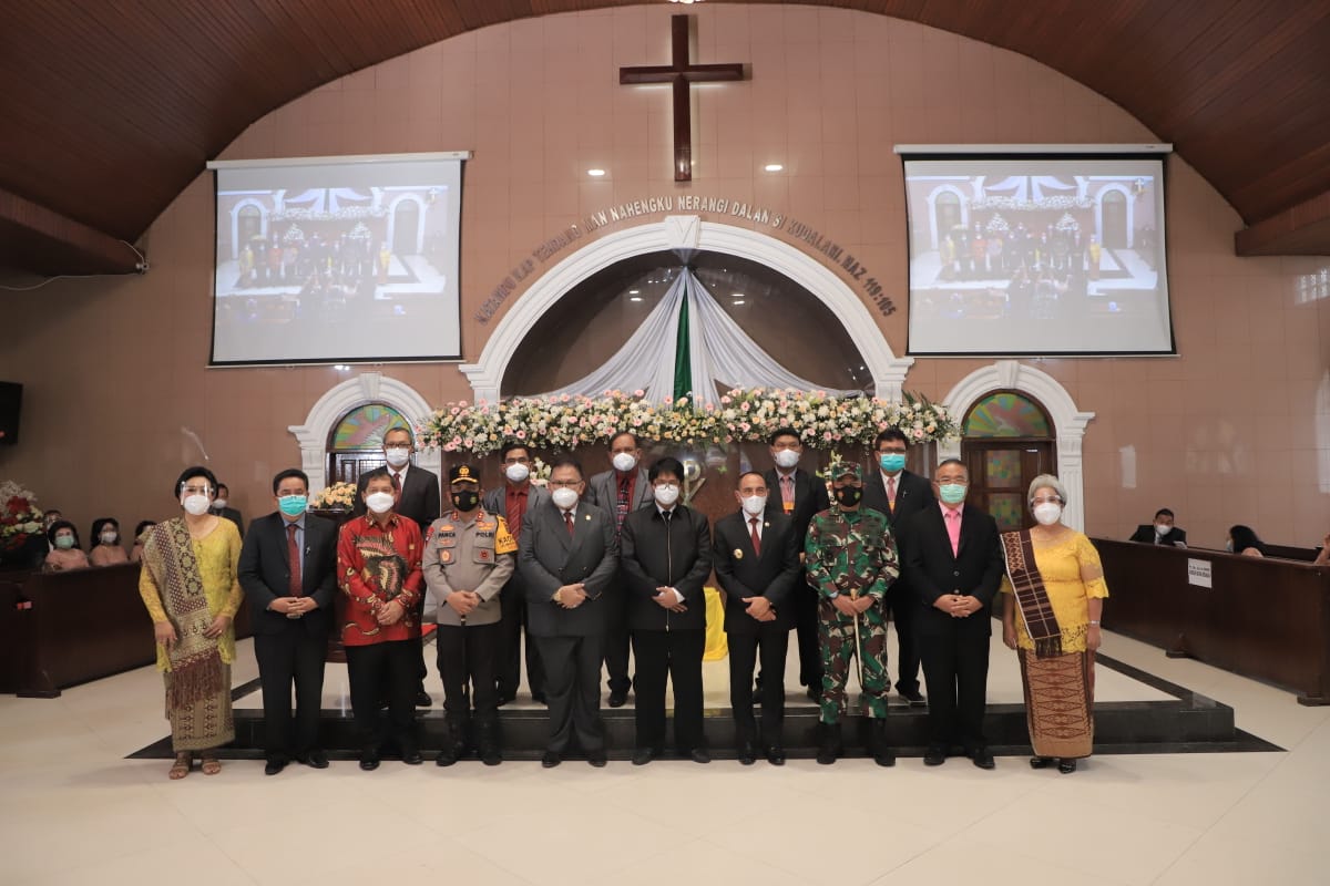 Pangdam I/BB Hadiri Pengukuhan Moderamen GBKP Periode 2020 - 2025 dan perayaan HUT ke 131 GBKP