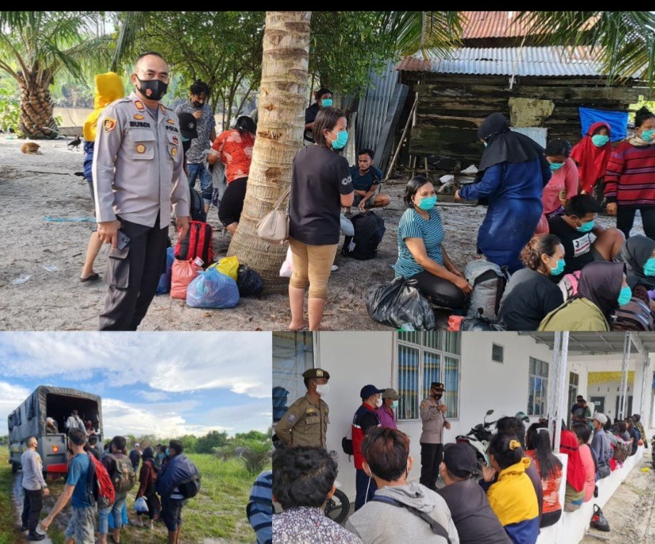 Polsek Lima Puluh Amankan 32 Calon TKI ke Malaysia Tanpa Dokumen Yang Sah