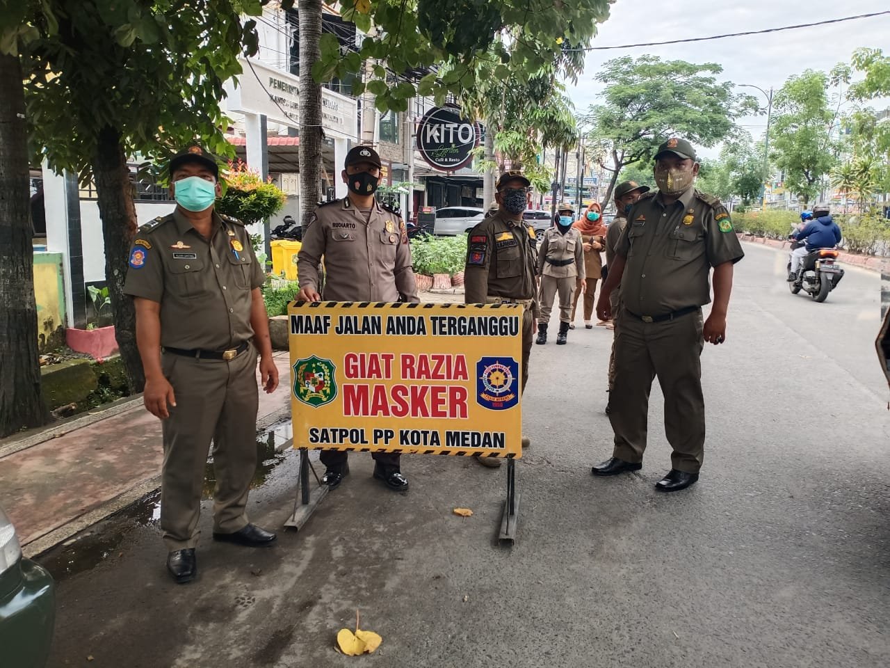 Polsek Medan Timur Ops Yustisi Pendisiplinan Prokes di 3 Titik Lokasi