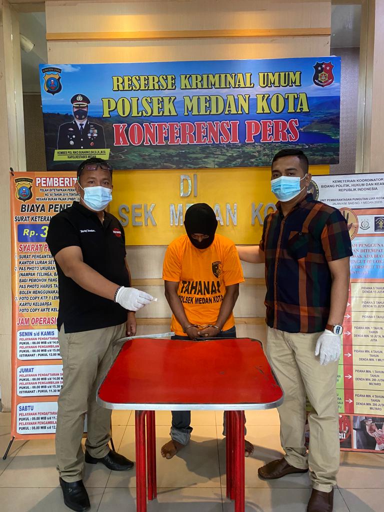 Simpan Sabu Dalam Topi Pria Paroh Baya Diciduk Tekab Polsek Medan Kota