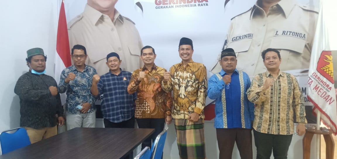Pengurus IKA PMII Medan Silaturrahmi Dengan Ketua DPC Gerindra Kota Medan