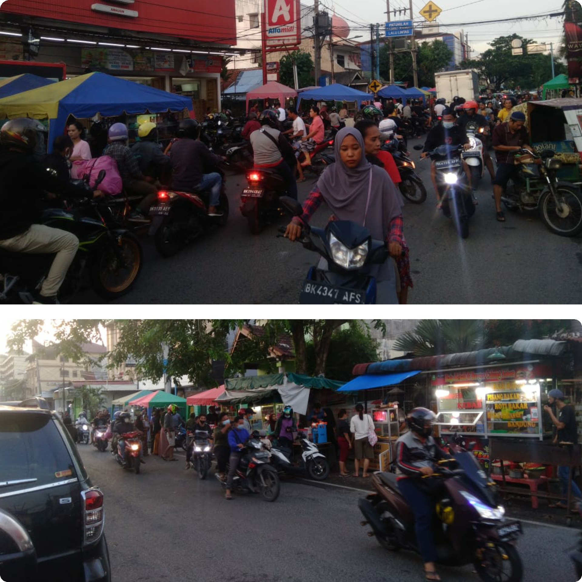 Ummat Islam Berburu Takjil Sore Ramadhan di Jalan Amaliun