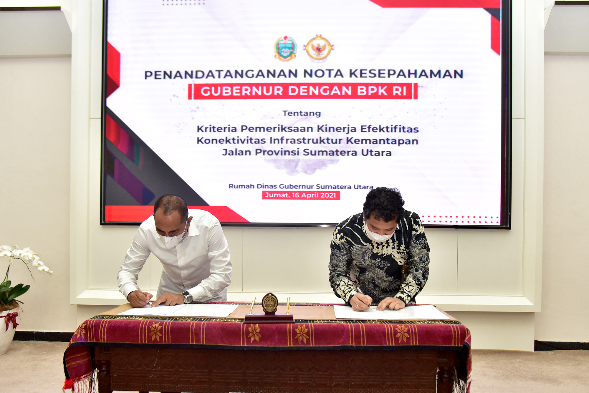 Gubernur Edy Rahmayadi  Teken MoU dengan BPK RI