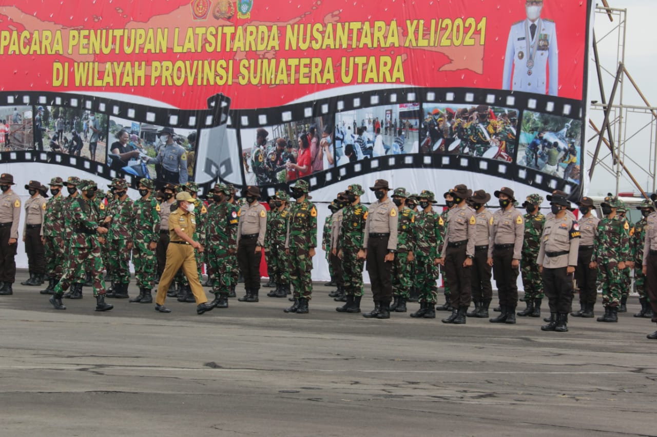 Sekda Kota Medan Hadiri Upacara Penutupan Latsitarda Nusantara XLI/2021