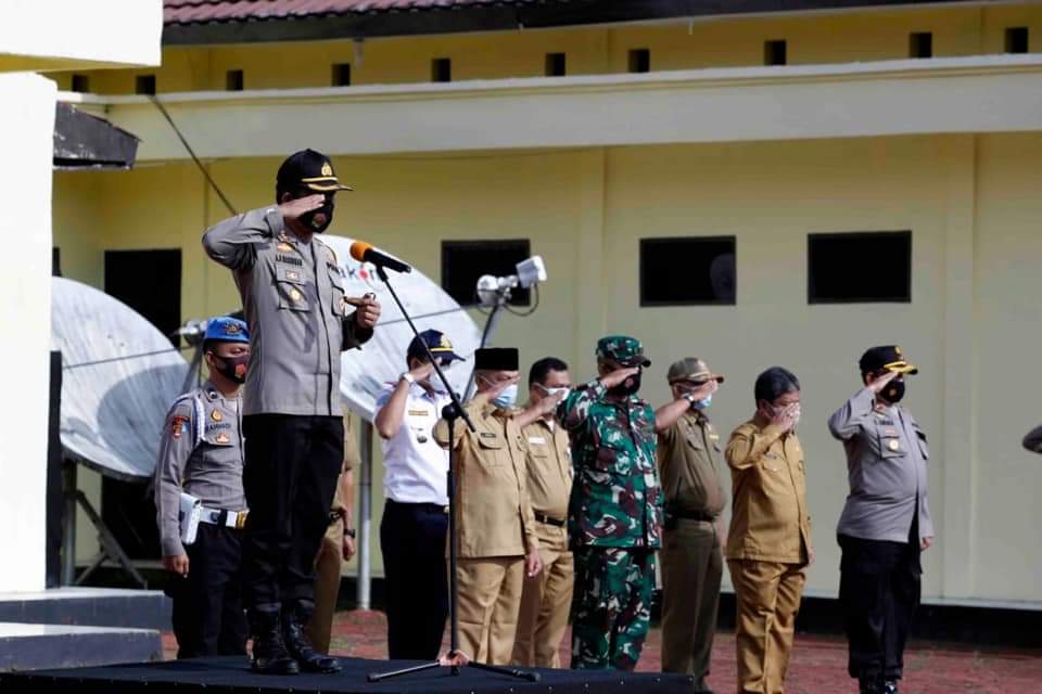 Sekda Pakpak Bharat Ikuti Apel Gelar Pasukan Ops Keselamatan Toba 2021