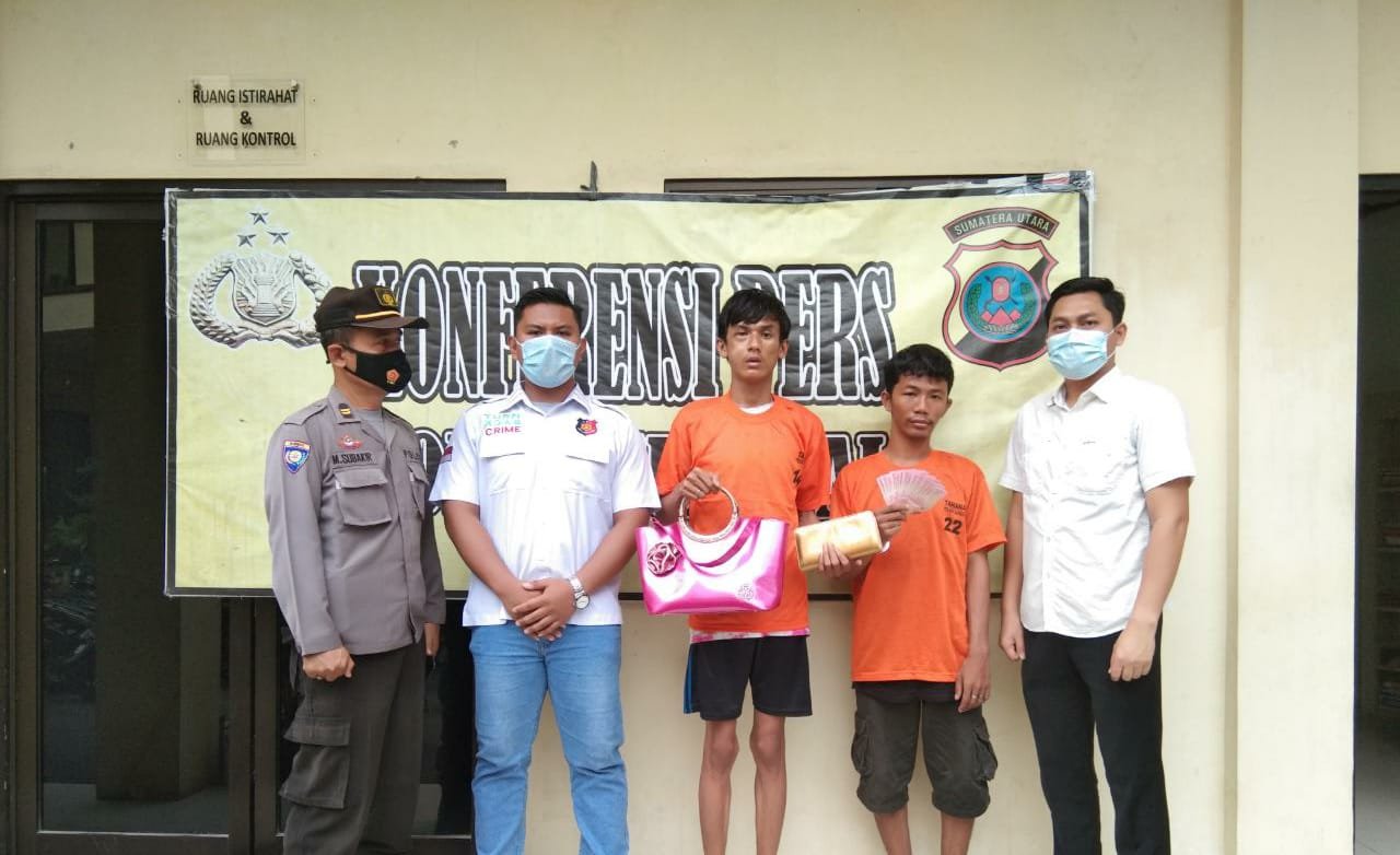 Tekab Polsek Sunggal Ringkus Duo Kawanan Jambret