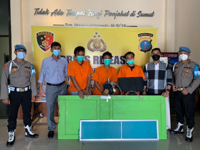 3 Pelaku Pencuri/Penguras Ruko Milik Christina Diringkus Tim Reskrim Patumbak