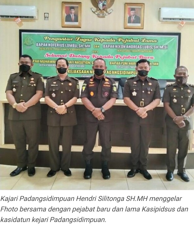 Sertijab Kasipidsus dan Kasi Datun Kejaksaan Negeri PadangsidimpuanÂ 
