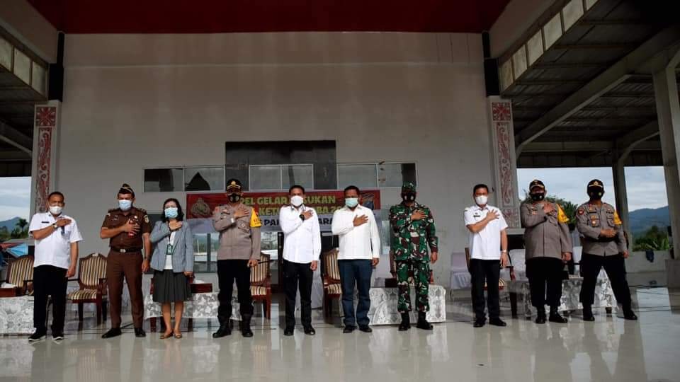 Bupati Pakpak Bharat Pimpin Apel Gelar Pasukan Operasi Ketupat Toba 2021