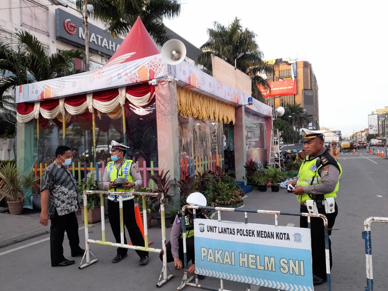 Berikan Rasa Aman di Pusat Perbelanjaan, Polsek Medan Kota Dirikan Pospam