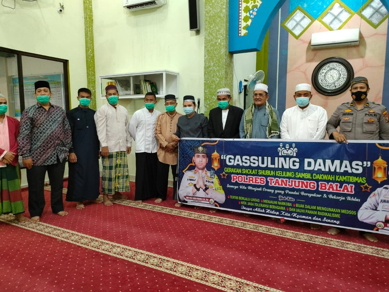 Polres Tanjung Balai Laksanakan Gassuling Damas TingkatkanÂ Kamtibmas dan Pendisiplinan Prokes