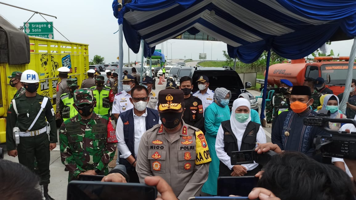 Forkopimda Jatim Pastikan Mekanisme Penyekatan Berjalan Dengan Baik Di Suramadu