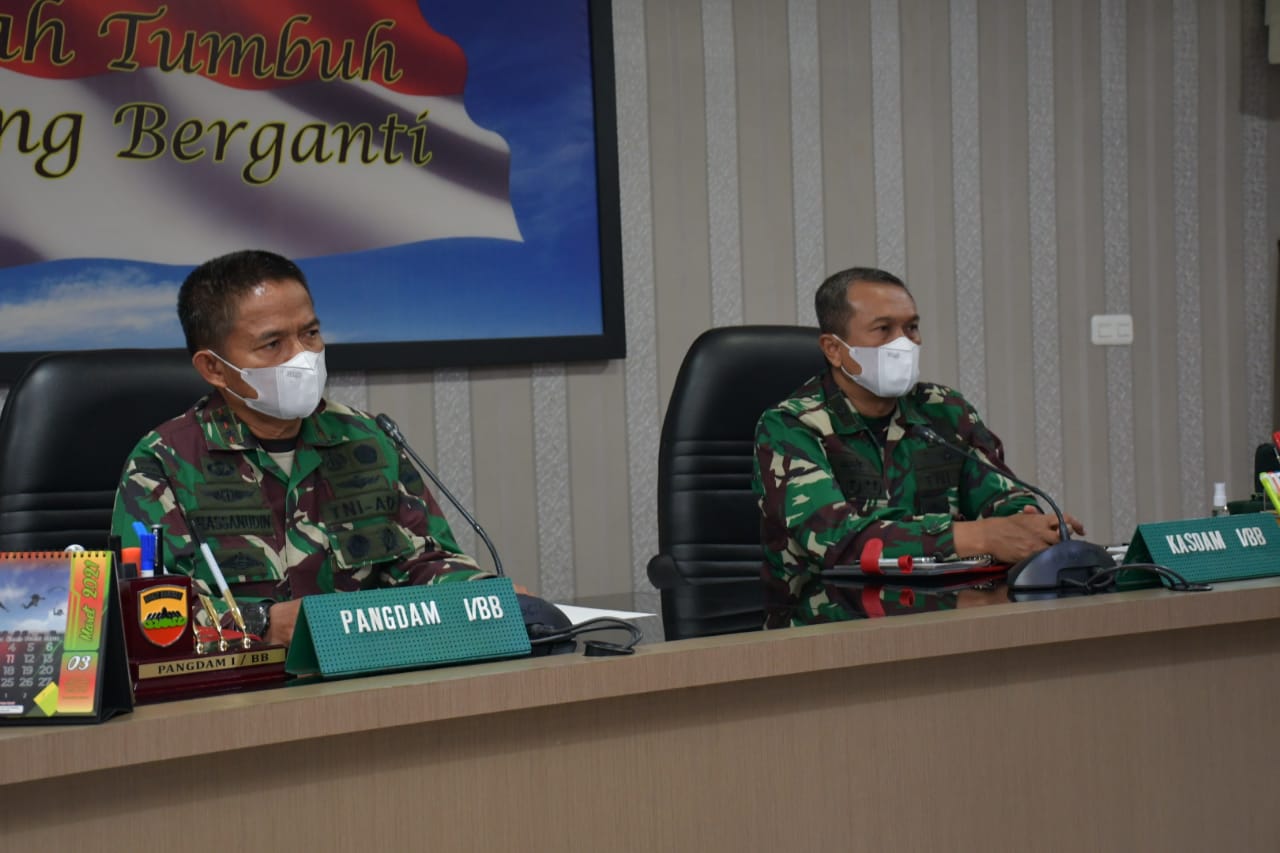 Pangdam I/BB Pimpin Rakor Evaluasi Penanganan Pelaku Perjalanan Internasional