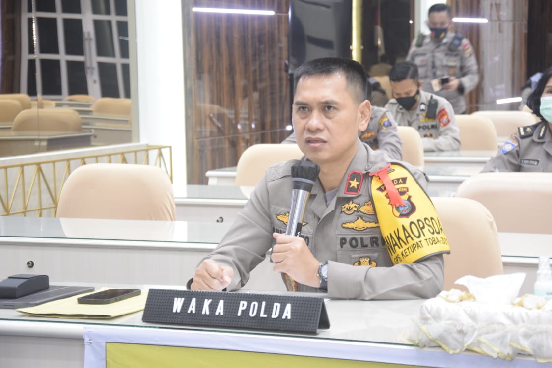 Wakapolda Sumut Pimpin Zoom Meeting Dalam Rangka Giat Takbiran, Sholat Idul Fitri, dan Zakat Fitrah 1442 H