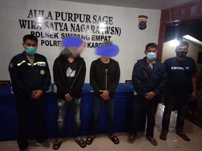 Polsek Simpang Empat Ringkus 2 Otak Pelaku Penganiaya Satu Keluarga Pengunjung Lau Kawar.