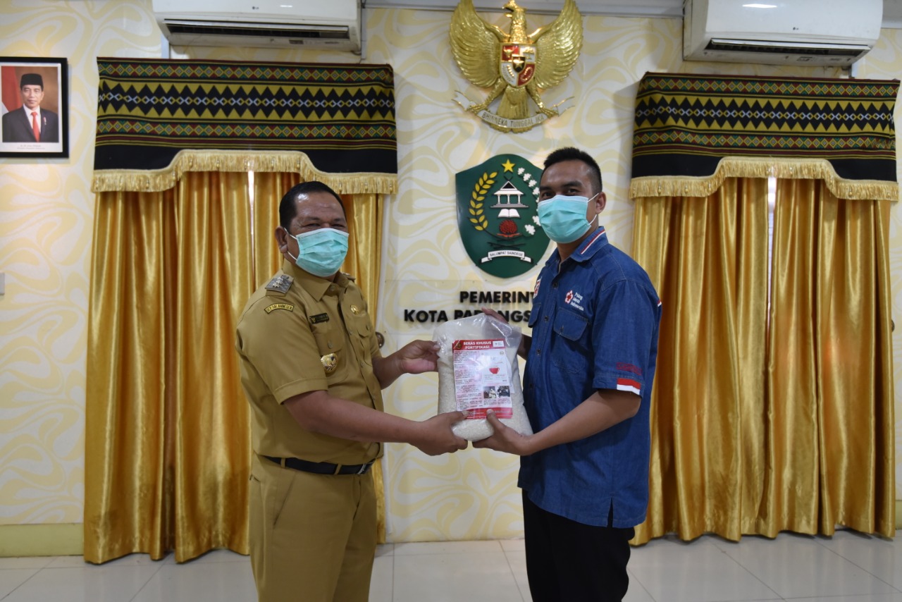 Walikota Terima Kunjungan PMI Sumut, Irsan Nasution : Beras ini sangat berguna dan kaya manfaat