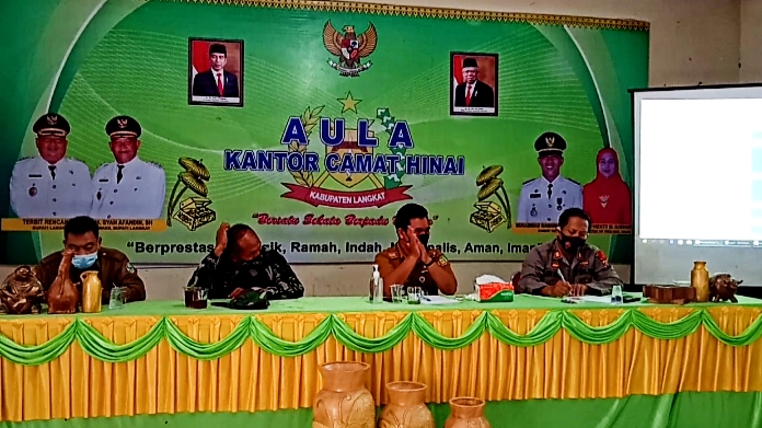 Forkopimcam Hinai Rakor Antisipasi Penyebaran Covid -19 Usai Idul Fitri