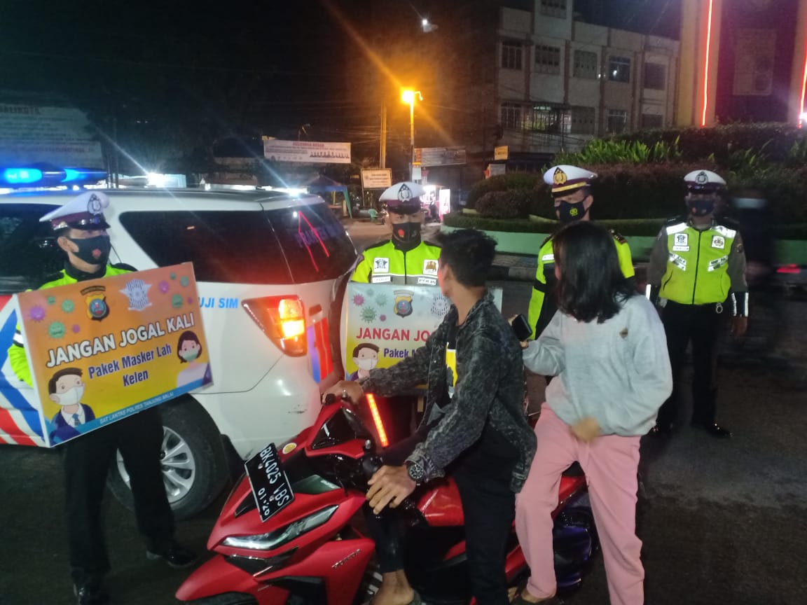 Polres Tanjung Balai Ops Yustisi Himbau Pendisiplinan Adaptasi Kebiasaan Baru