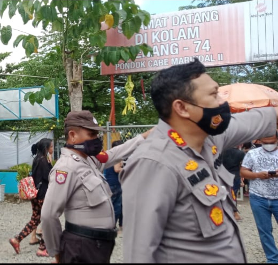Satgas Covid dan Polisi Segel Kolam Renang Pondok Cabe Patumbak Saat Pengunjung Membludak