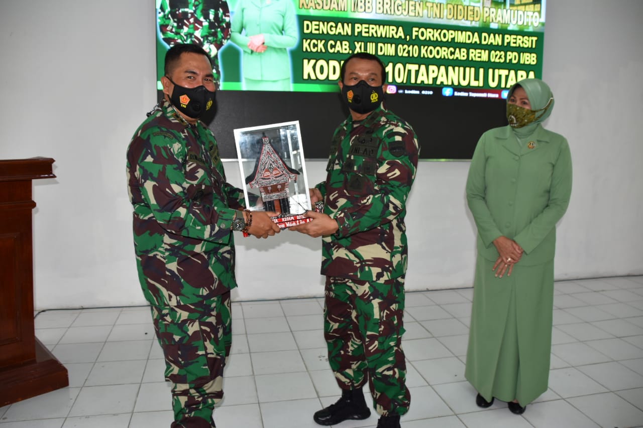 KUNJUNGI KODIM 0210/TU, KASDAM I/BB DIULOSI FORKOPIMDA KABUPATEN TAPANULI UTARA