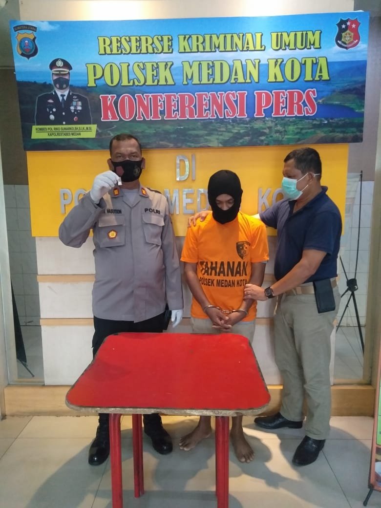 Polsek Medan Kota Amankan Seorang Warga Medan Johor Miliki Shabu