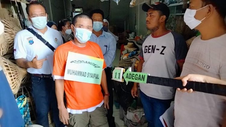 Polsek Sunggal Rekonstruksi Suami Siri Bunuh Istri